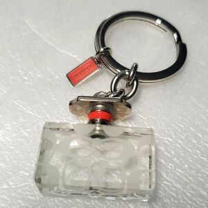 Coach Keychain. Clear and Red Accents.  (NO PERFUME) 🔑 ⛓️ NWOT! ❤️